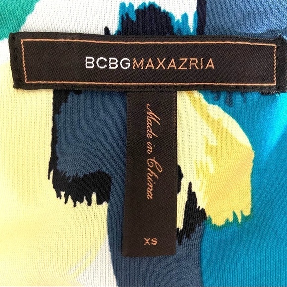 BCBG Max Azria Spring Garden Floral Sun Dress Empire Waist Tie Back - Picture 6 of 9